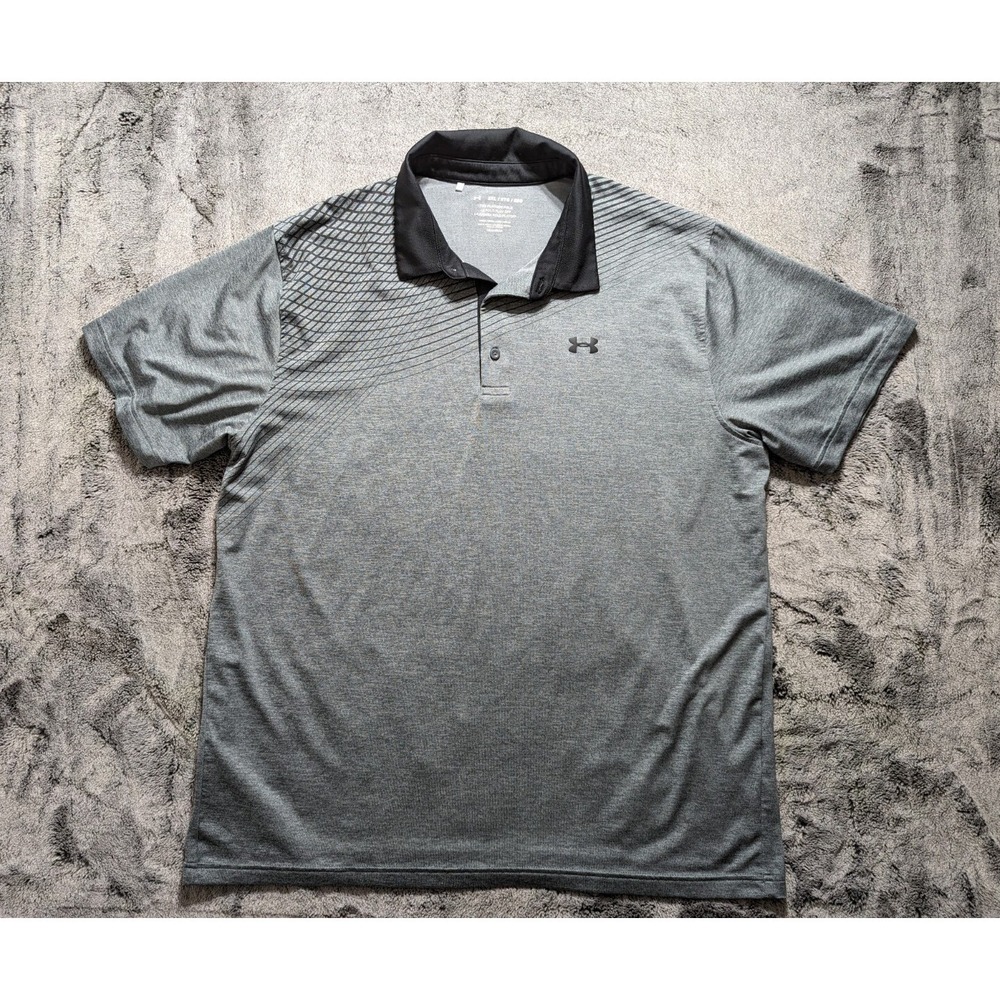Under Armour Short Sleeve The Playoff Polo Men's Size 2XL Gray